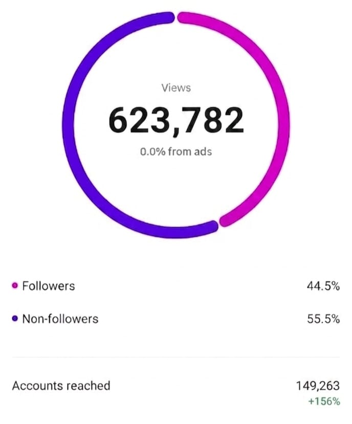 Instagram analytics result