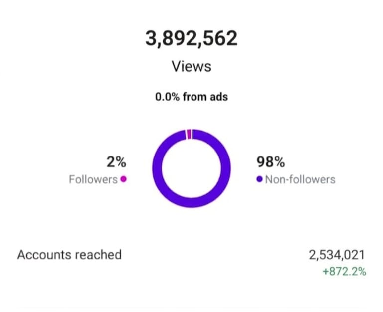 Instagram analytics result